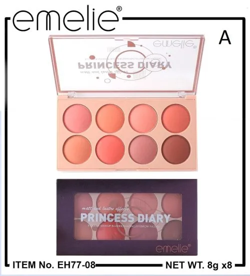 Emelie Princess Diary 8 Color Blusher & Eyeshadow Palette