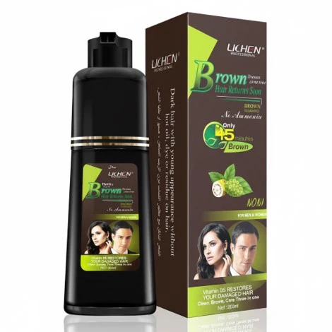 Lichen Hair Color Light Brown Shampoo Brown 200ml