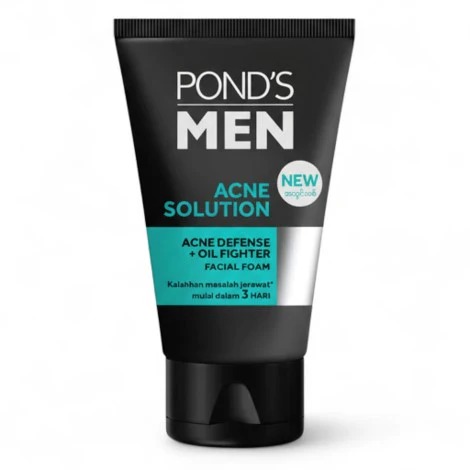 Pond's Men Acne Solution Acne Defense Oil Fighter Facial Foam 100g