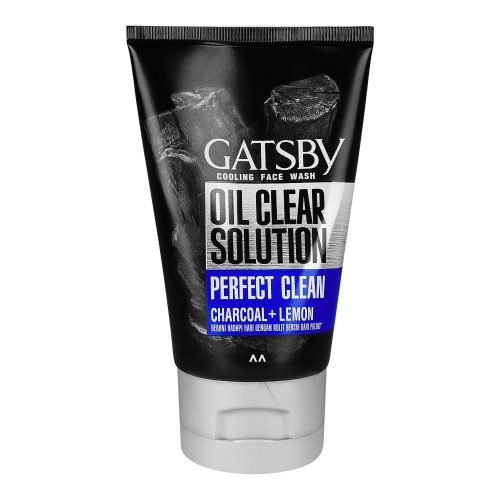 Gatsby Oil Clear Solution Perfect Clean Charcoal + Lemon Cooling Face Wash 100g