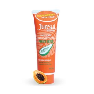 Junsui Naturals Papaya Scrub Whitening Face Wash 100g