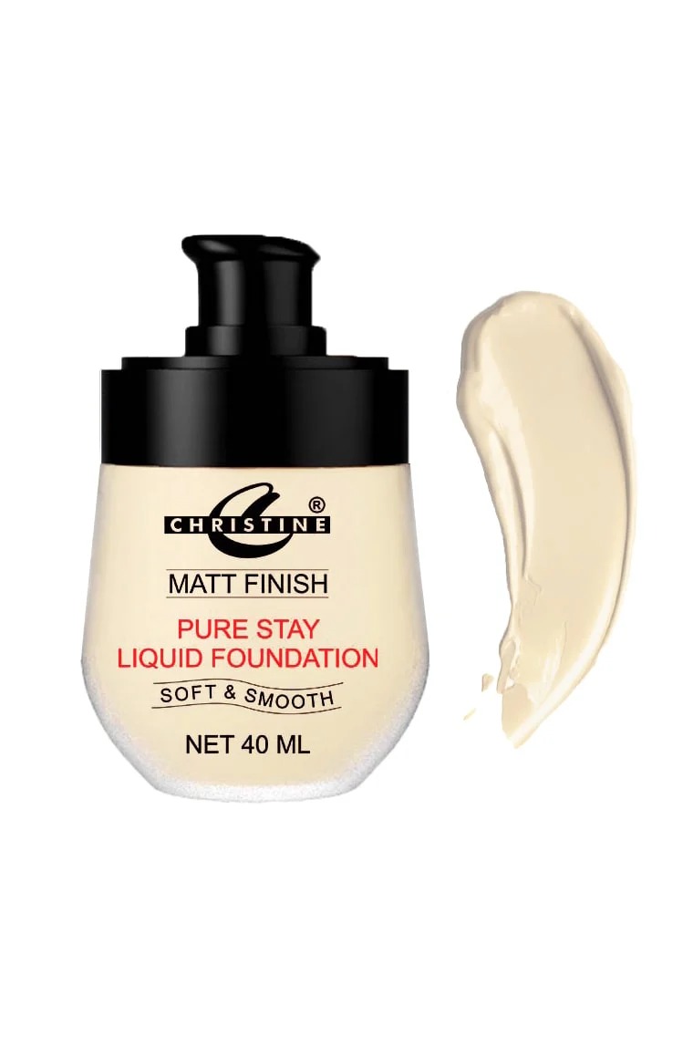 Christine Light Weight Liquid Foundation | Natural Finish Foundation 7 Christine Light Weight Liquid Foundation Fair-06