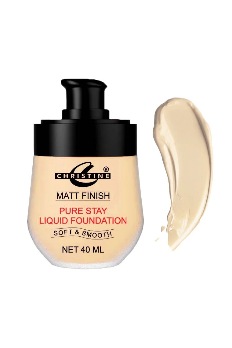 Christine Light Weight Liquid Foundation | Natural Finish Foundation 3 Christine Light Weight Liquid Foundation Ivory-02