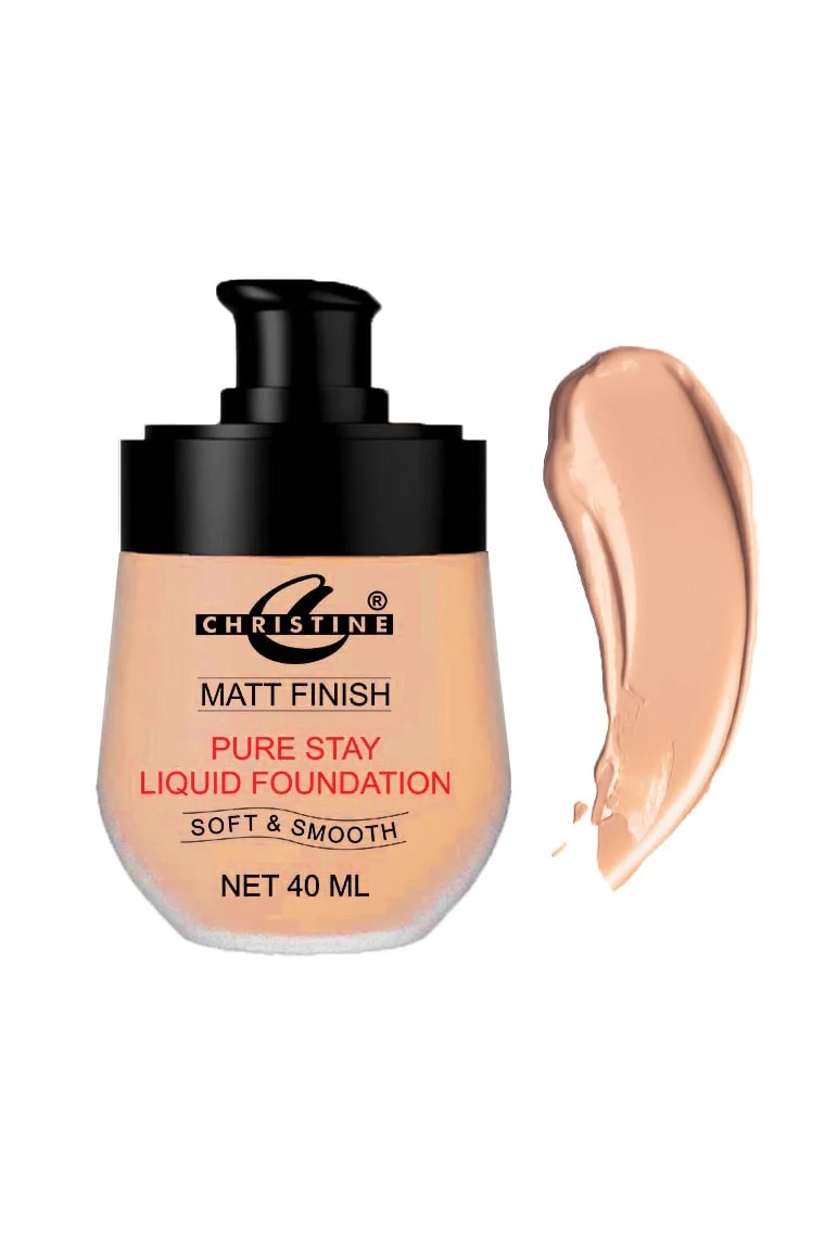 Christine Light Weight Liquid Foundation | Natural Finish Foundation 8 Christine Light Weight Liquid Foundation Tan-07