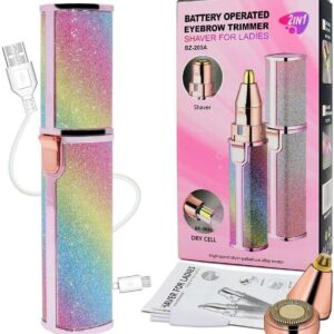 Eyebrow Trimmer | 2-in-1 Painless Brow Shaver & Facial Hair Remover