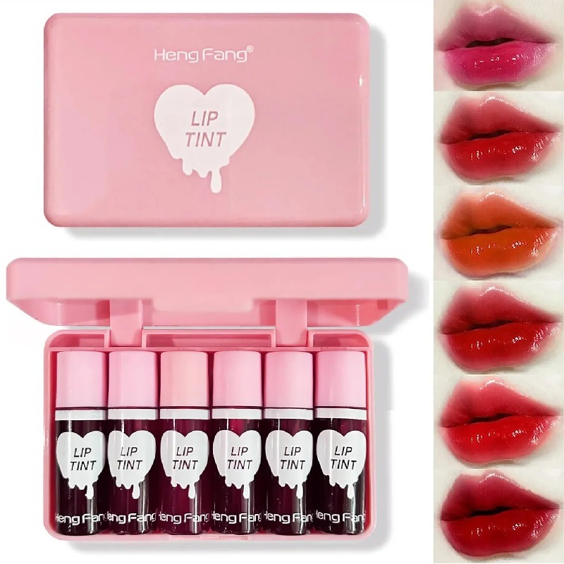 Lip Tint for Lips and Cheeks – Lip Gloss Tint Pack of 6 1 Lip Tint for Lips and Cheeks – Lip Gloss Tint Pack of 6